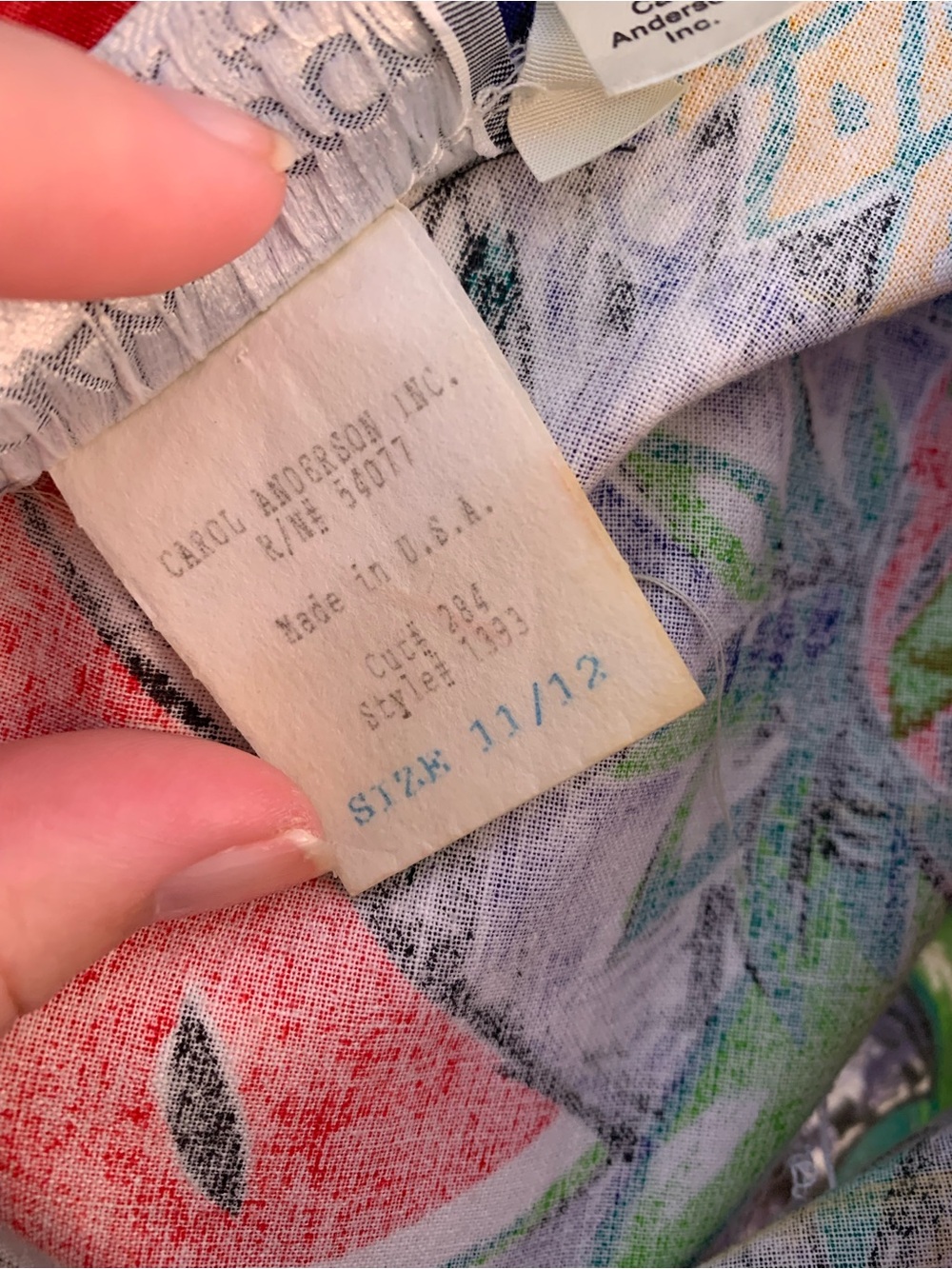 Vintage Carol Anderson Cali. Dress Women’s 11/12 L Fruit Maxi Button USA 80 90s - Picture 11 of 15